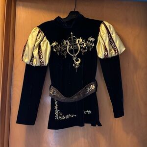 Disney Black and Gold Embellished Puff Sleeve Costume